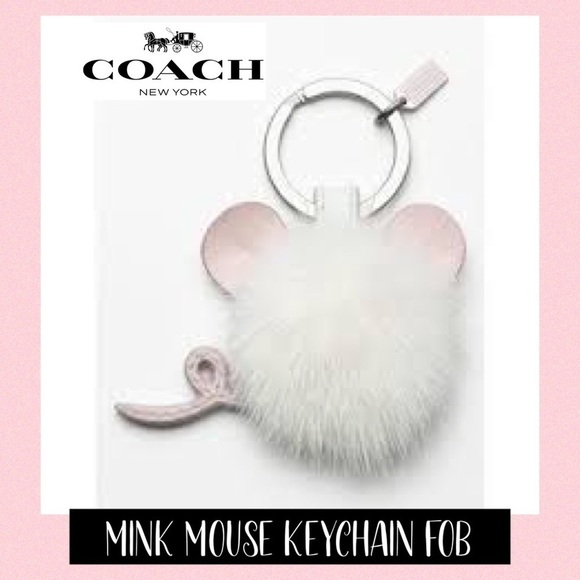 Coach Vintage Mink Mouse Keychain Fob RARE - Picture 1 of 5
